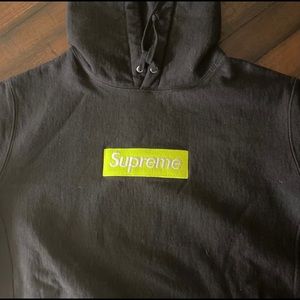 Supreme Neon Green box logo sweatshirt